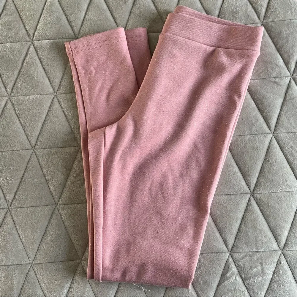 NEW Old Navy Soft and Cozy Lined Glitter Pink Paradigm Leggings Size XXL 18
